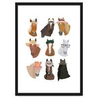 Horses in Glasses and Hats