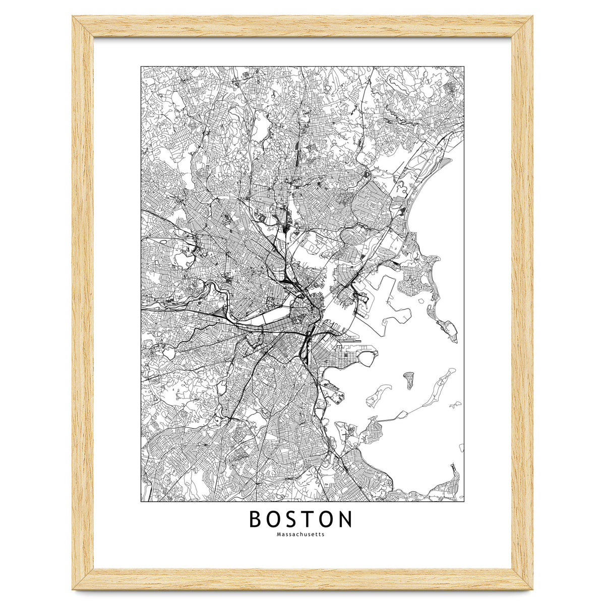 Boston White Map