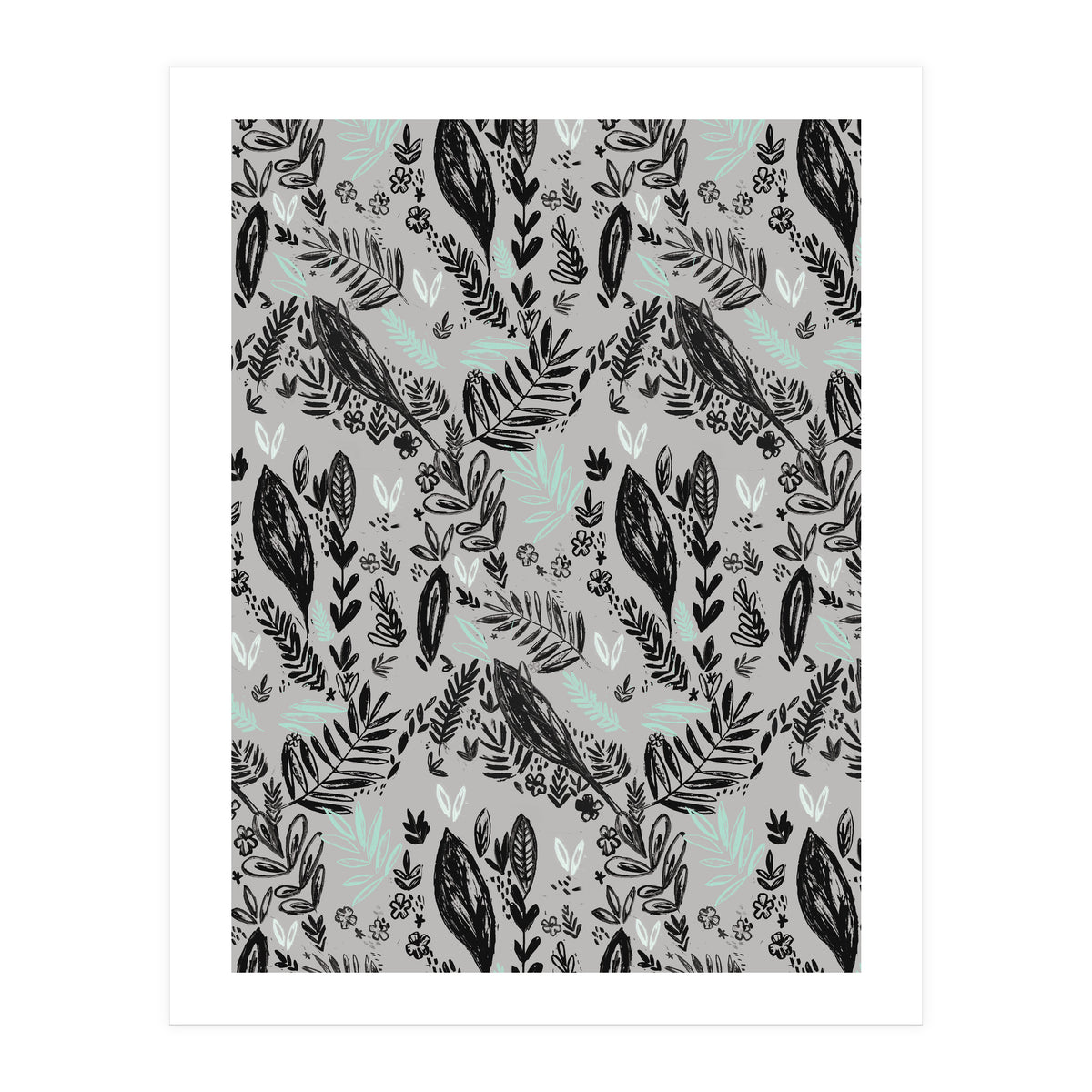 Inky Jungle Pattern (Print Only)