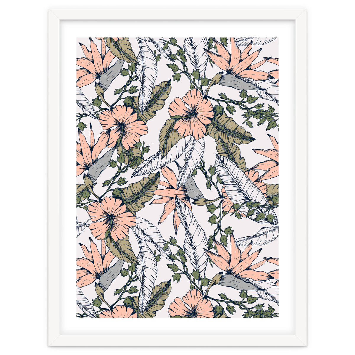 Tropical pattern pastel