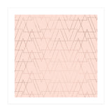 Modern Rose Gold Geometric Thin Triangles Blush Pink Abstract Pattern (Print Only) thumbnail