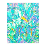 Palm Garden, Tropical Nature Jungle Botanical Painting, Bohemian Intricate Pastel Forest (Print Only) thumbnail
