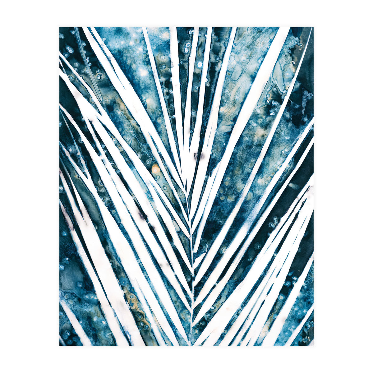 Indigo Blue Botanical Leaves No. 4 (Print Only)