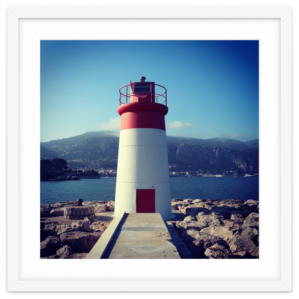 Red and white lighthouse