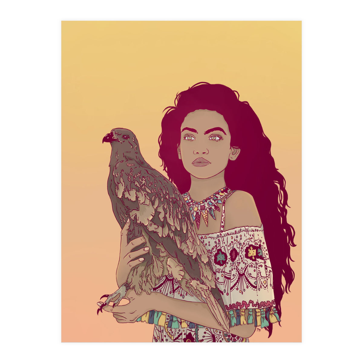 Falcon Lady (Print Only)