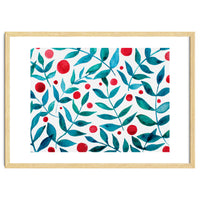 Watercolor Teal Branches