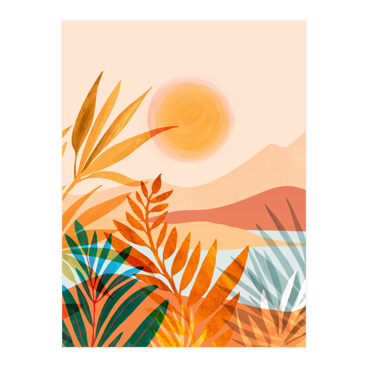 Golden Greek Garden (Print Only)