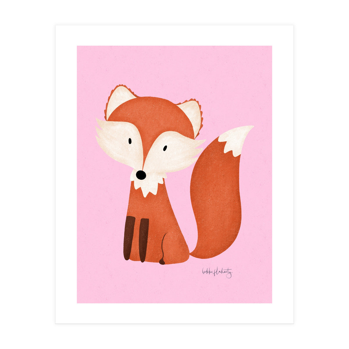Sitting Fox (Print Only)