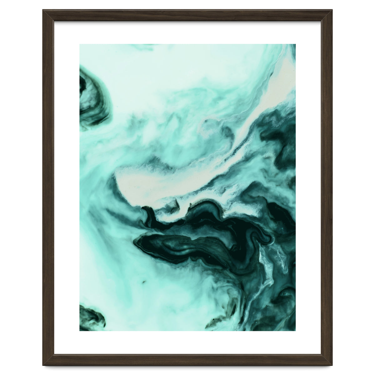 Abstract marbling mint