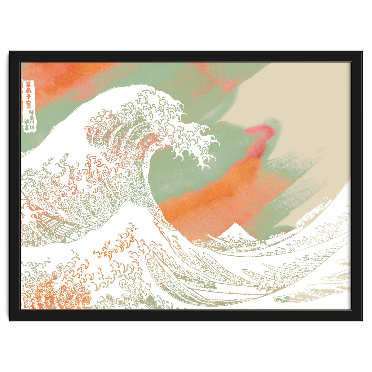 Calm into Great Wave Paint  I
