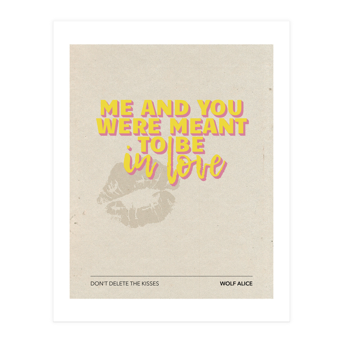 Wolf Alice - Don't Delete The Kisses (Print Only)
