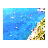 Capri Islands | Tropical Travel Summer Island | Ocean Sea Beach Swim Sail Painting  (Print Only) thumbnail
