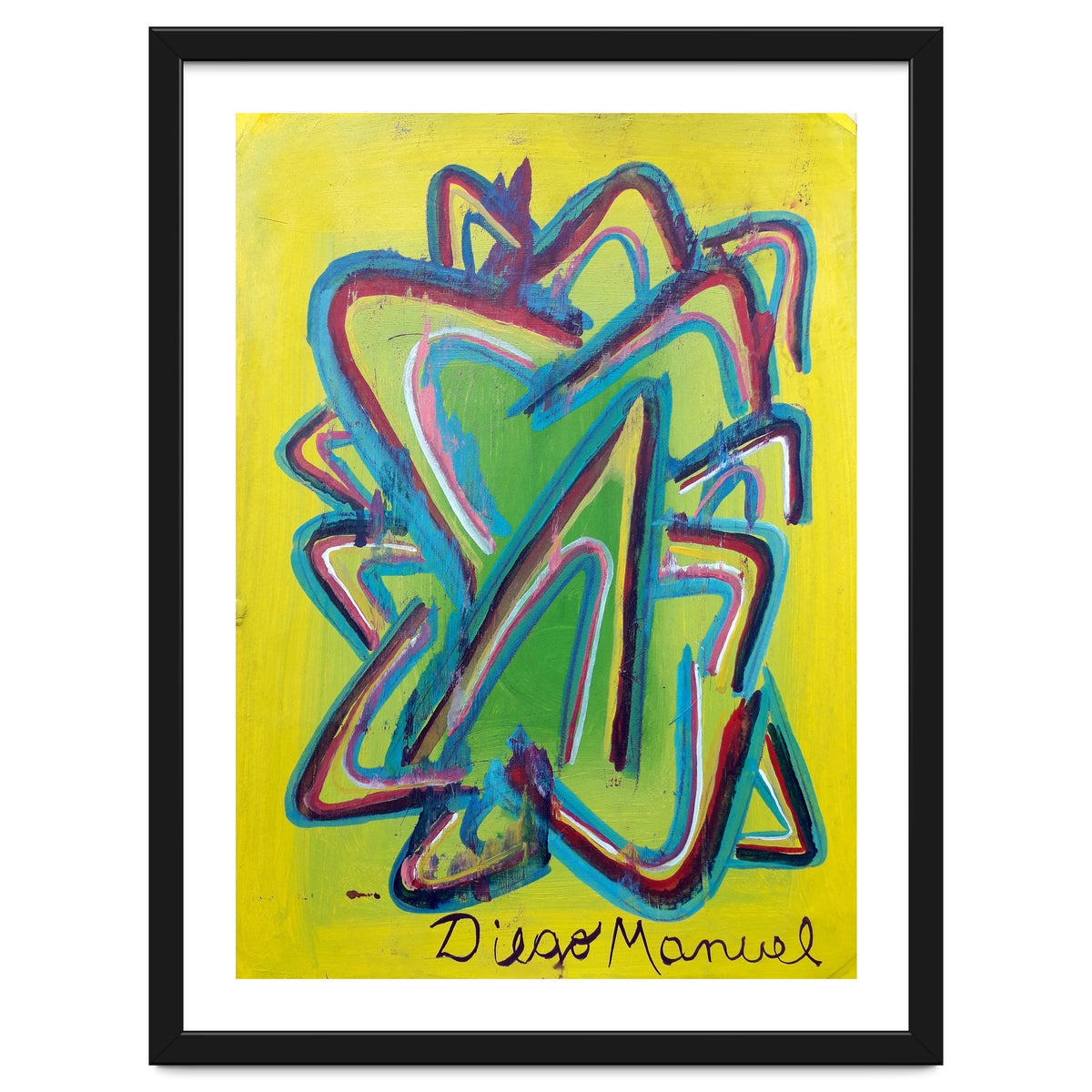 Forma Celeste Sobre Amarillo 2