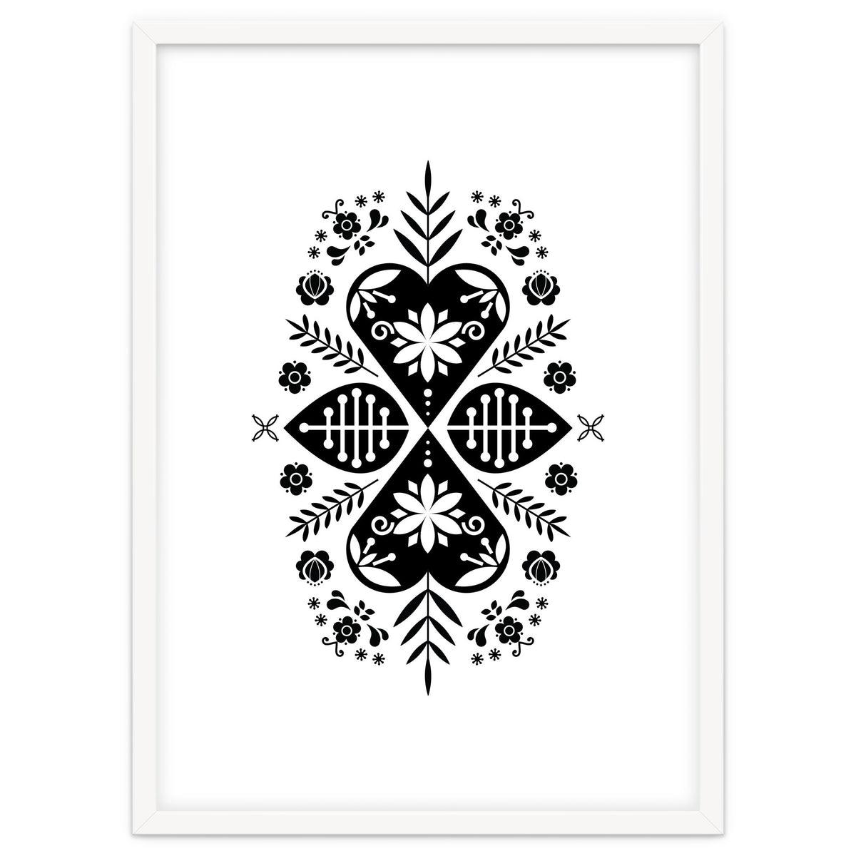 Scandinavian Folk Pattern Monochrome