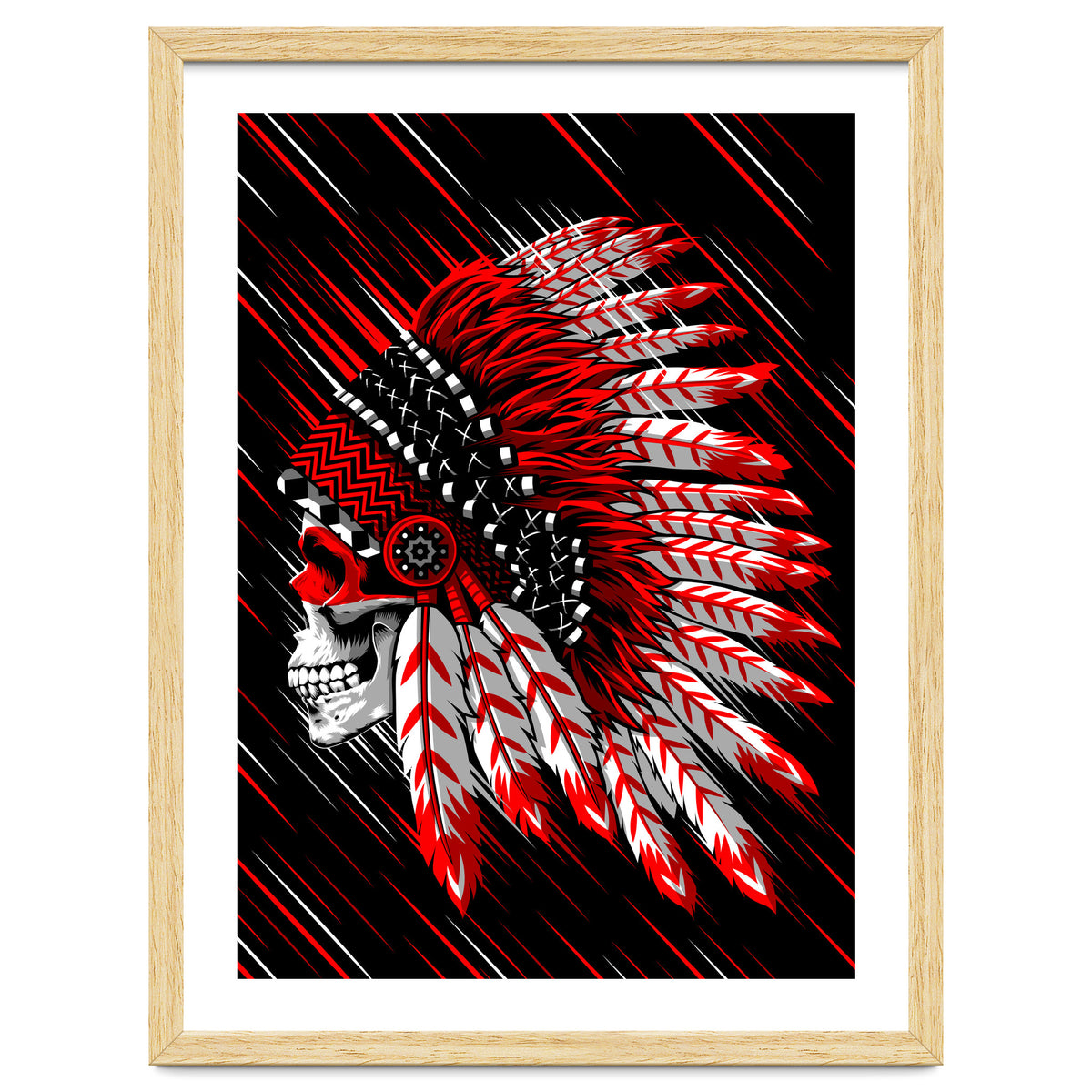 Skull indian chief