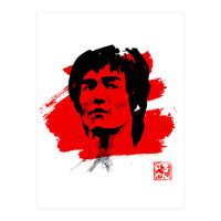 bruce lee in red (Print Only)