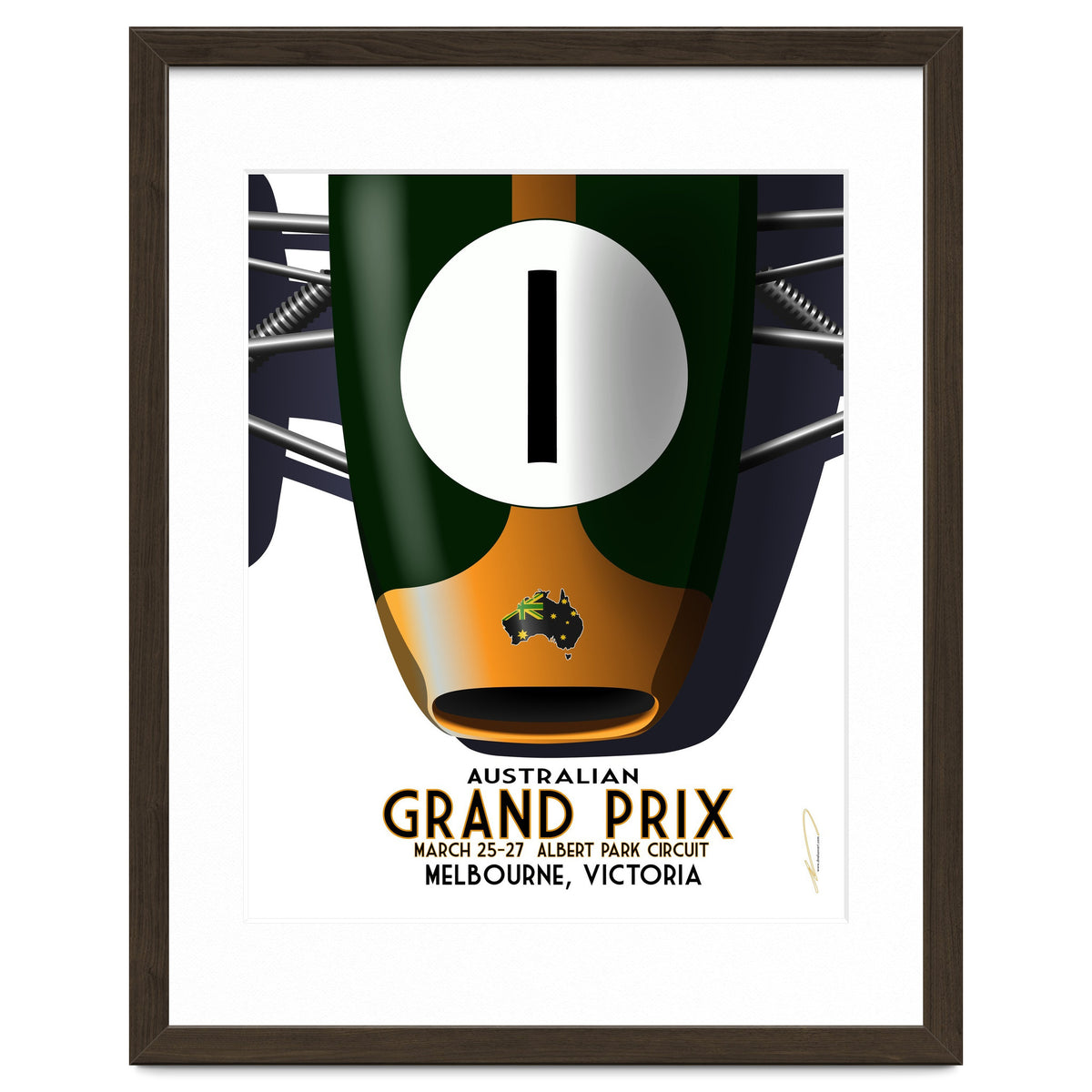 Australian Grand Prix Art Deco poster