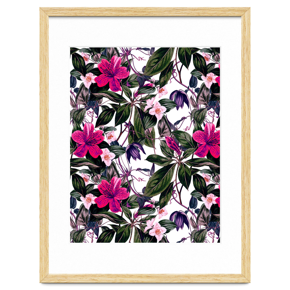 Pattern antique botanical flowers