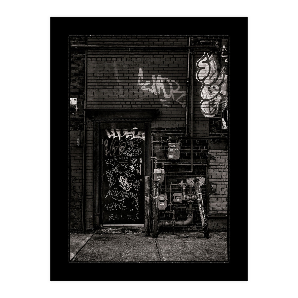 Alleyway Pipes No 4 with Border (Print Only)