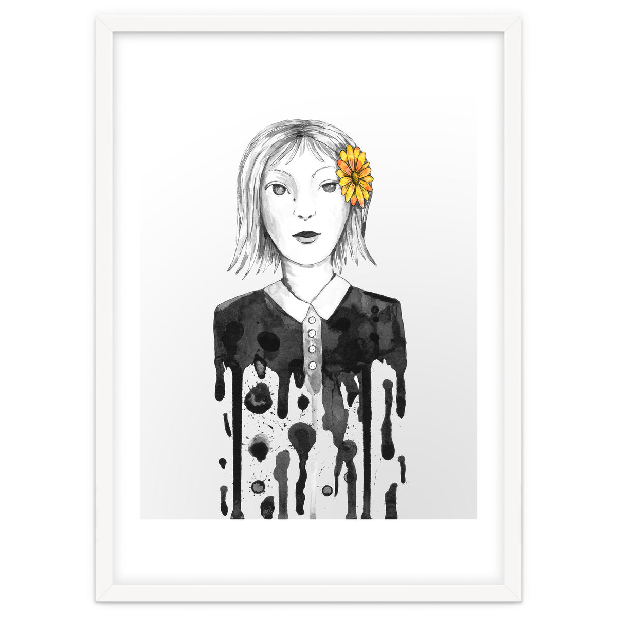 Flower dripping girl