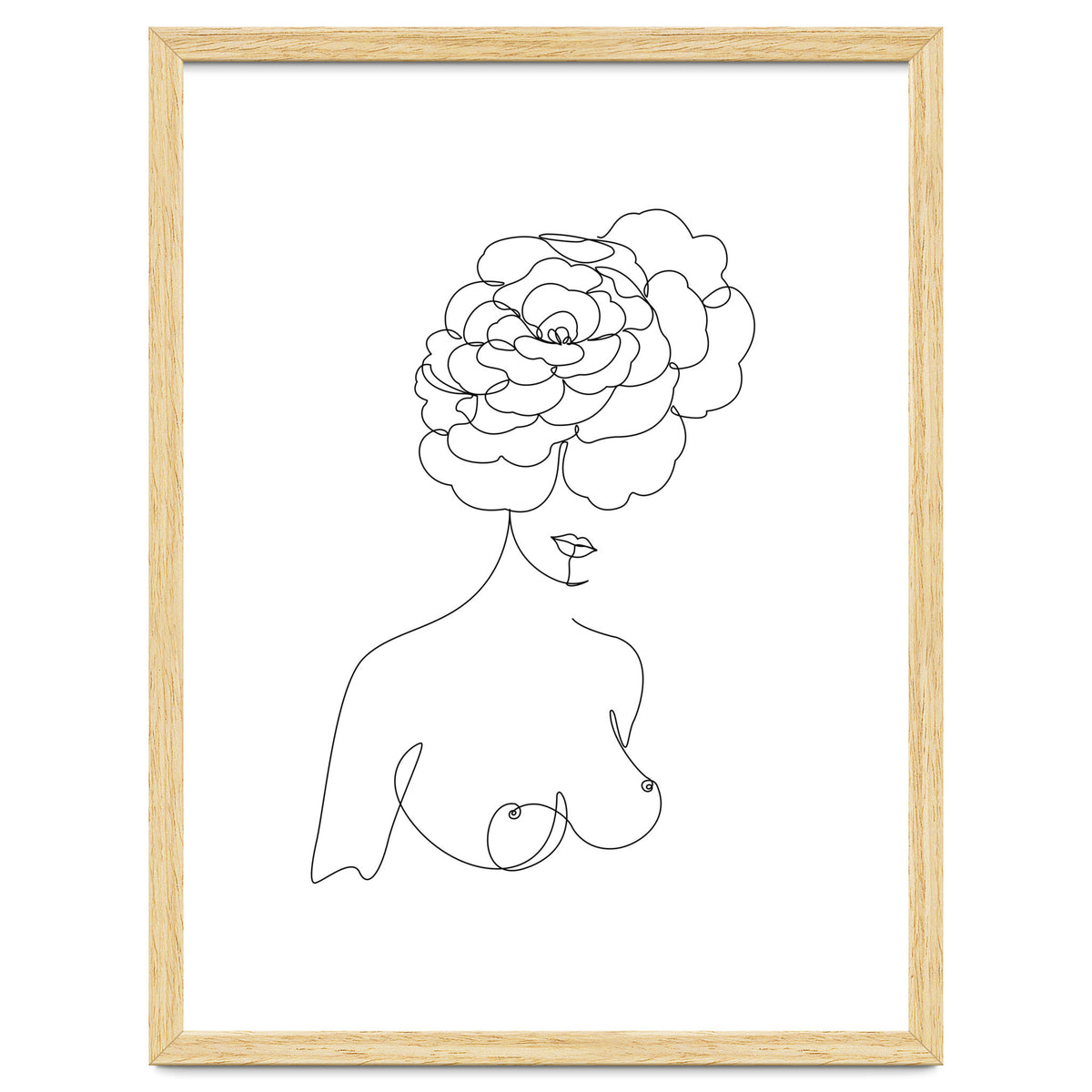 female flower line-b