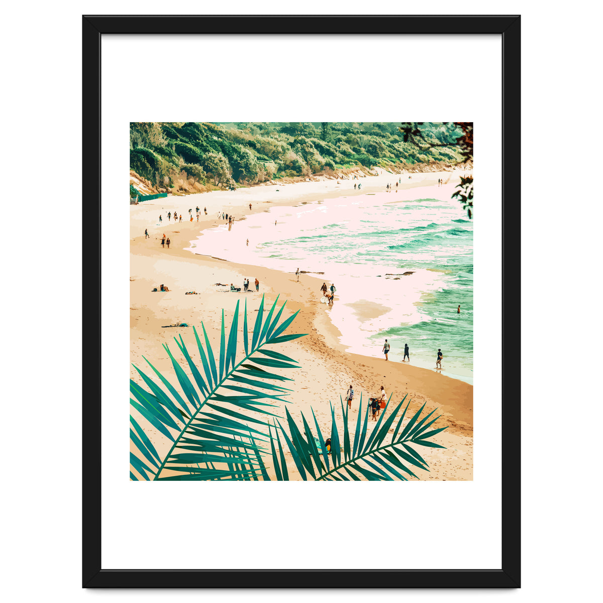 Beach Weekend | Pastel Ocean Sea Tropical Travel | Scenic Sand Palm People Boho Vacation