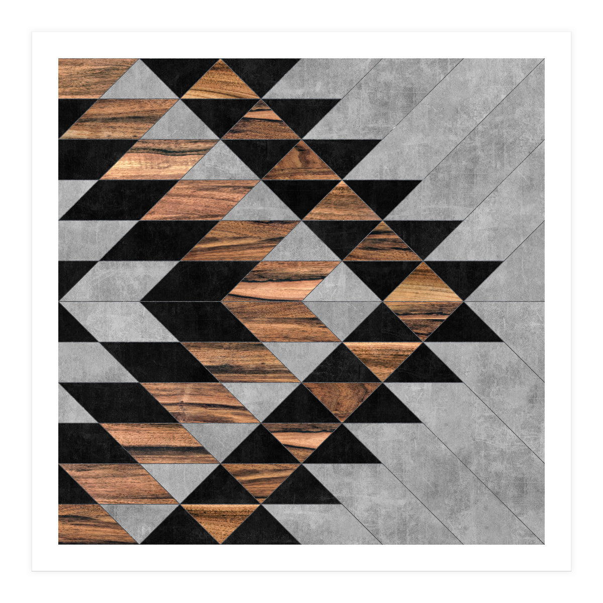 Urban Tribal Pattern No.10 - Concrete and Wood (Print Only)