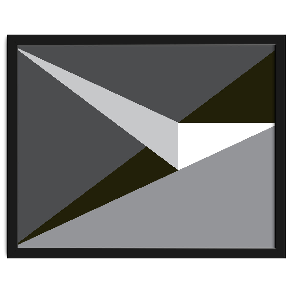 Geometric Shapes No. 73 - black & grey triangles