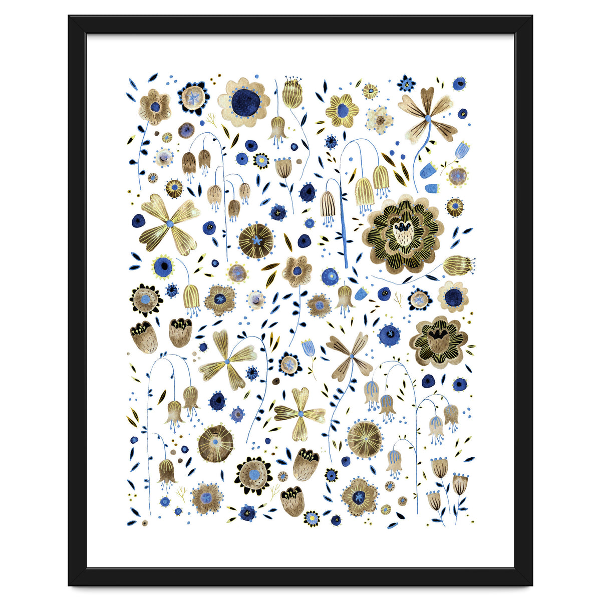 Indigo Flower Golden Mashup