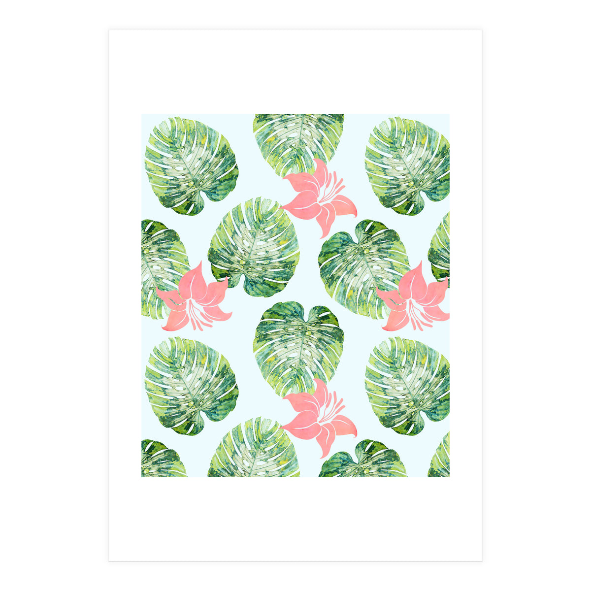 Monstera + Pink (Print Only)