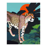 The Cheetah, Tropical Jungle Animals, Mystery Wild Cat, Wildlife Forest Vintage Nature Painting (Print Only) thumbnail
