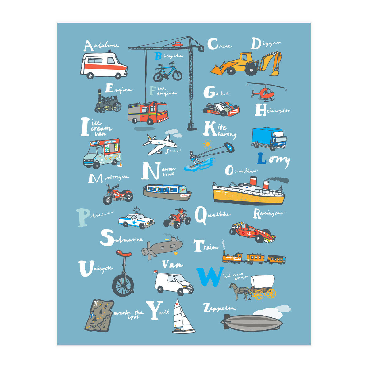 Vehicle ABC Print (Print Only)
