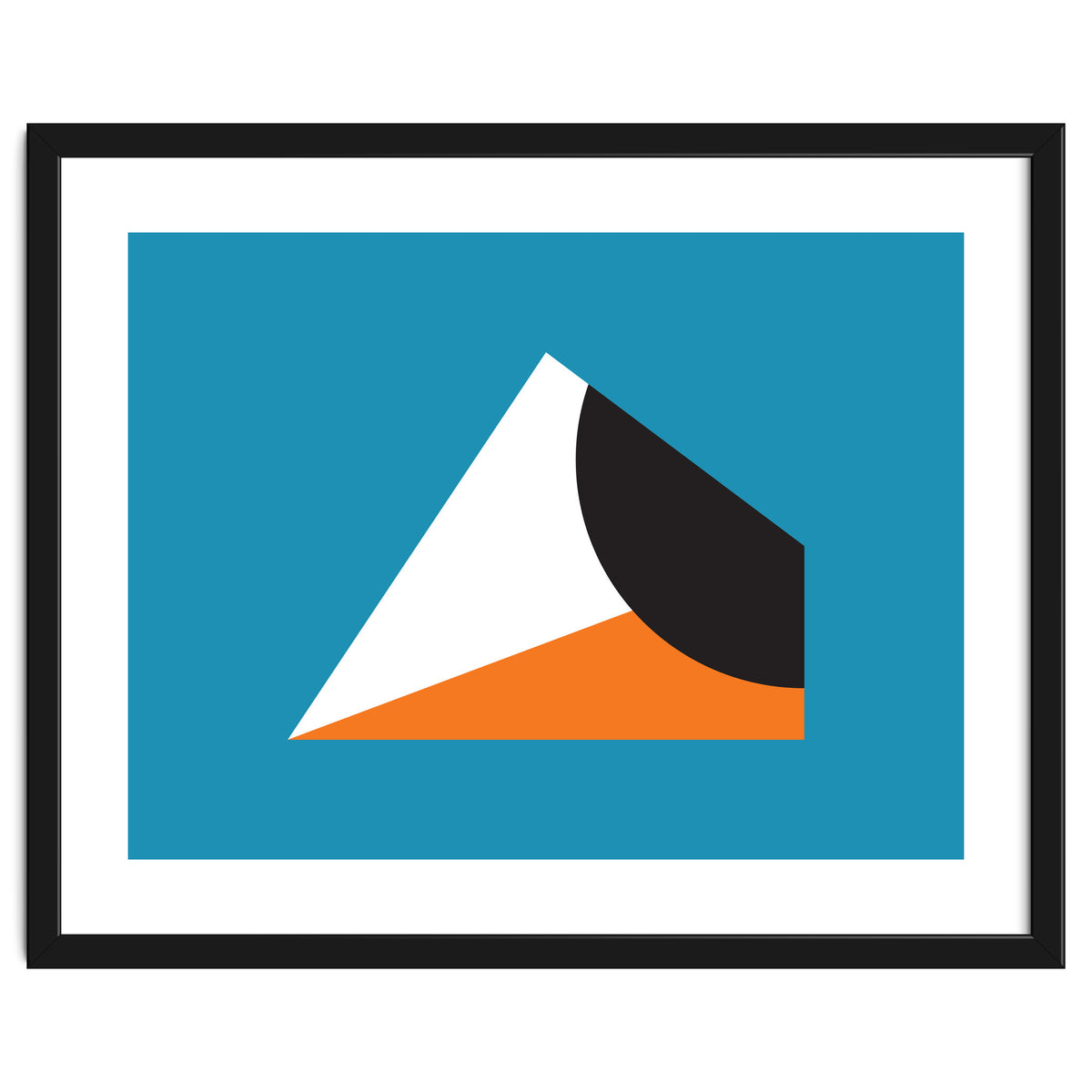 Geometric Shapes No. 16 - blue & orange