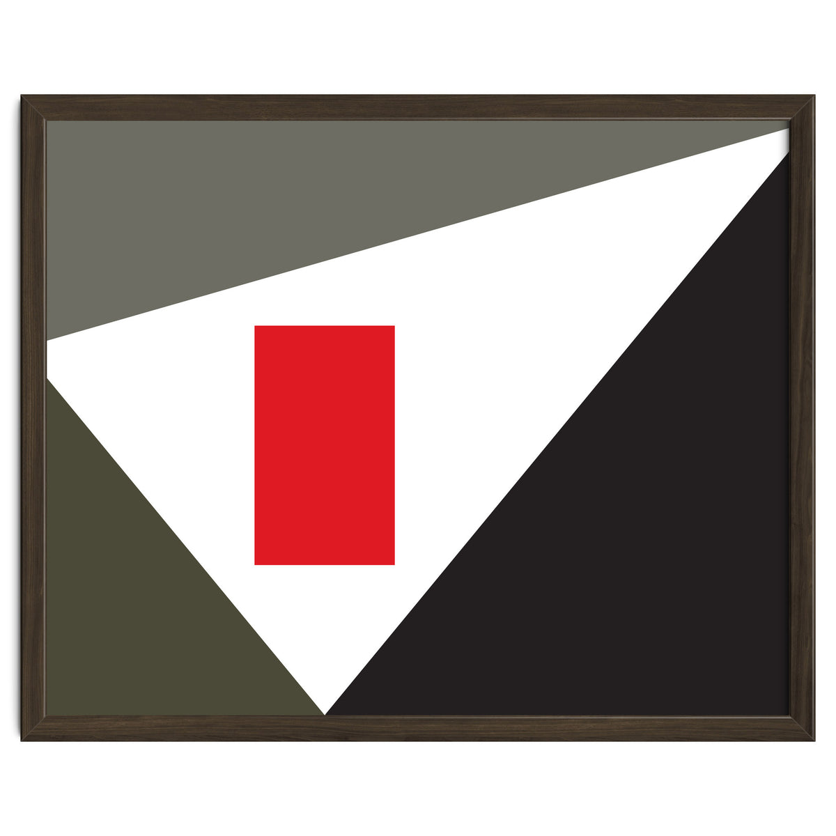 Geometric Shapes No. 86 - grey & red