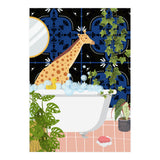 Giraffe Taking a Bubble Bath (Print Only) thumbnail