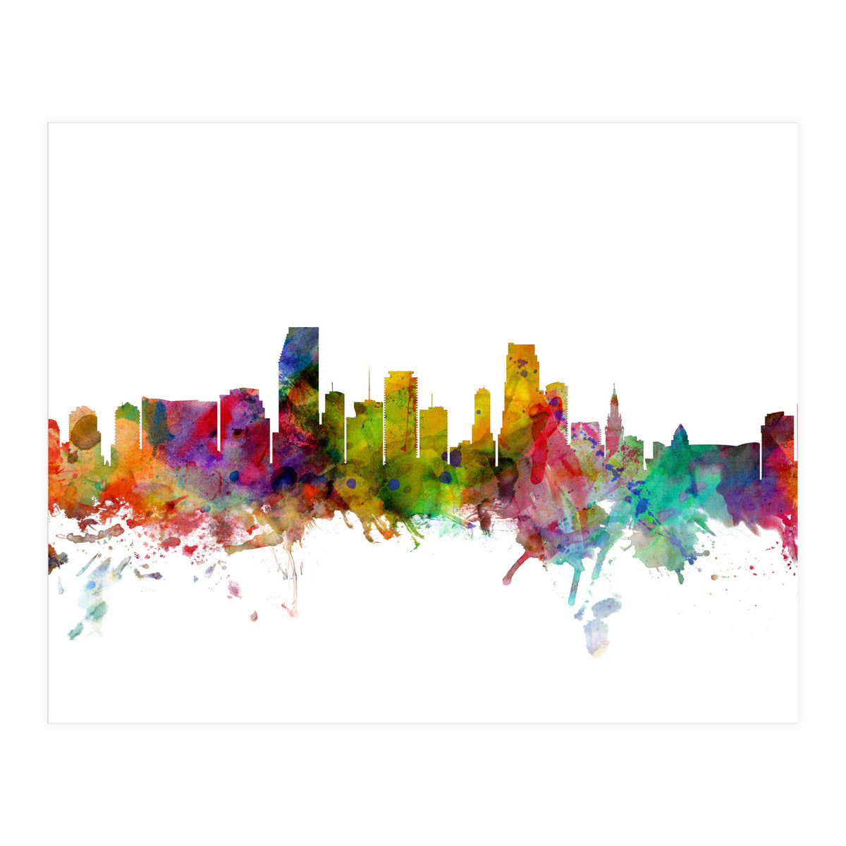 Miami Florida Skyline (Print Only)