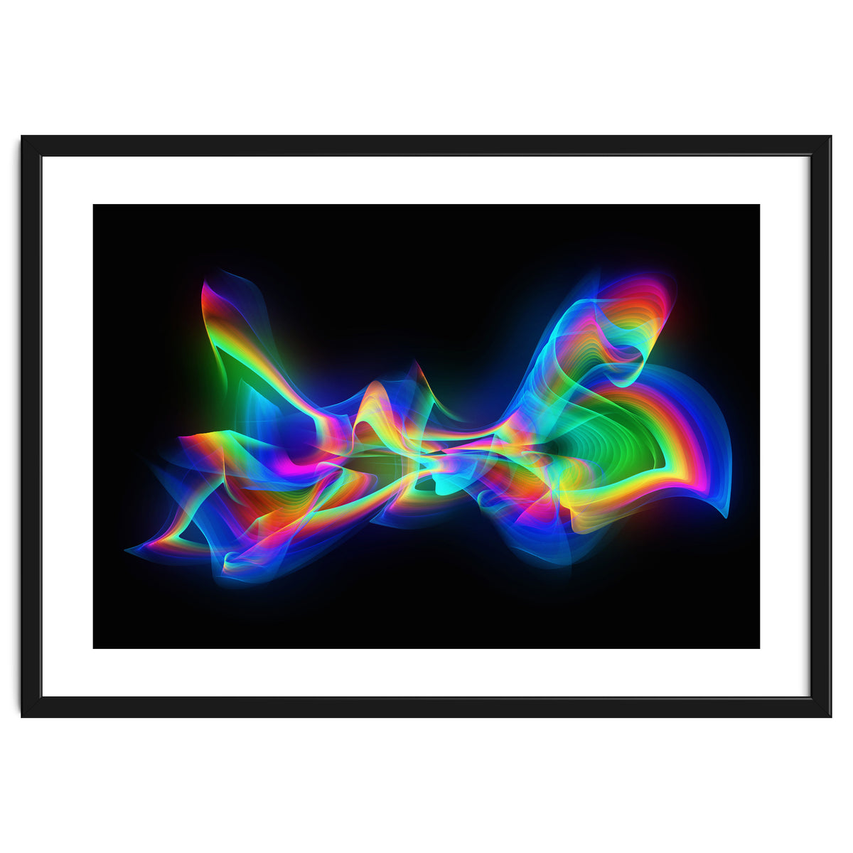 Abstract Colorful Flame Waves