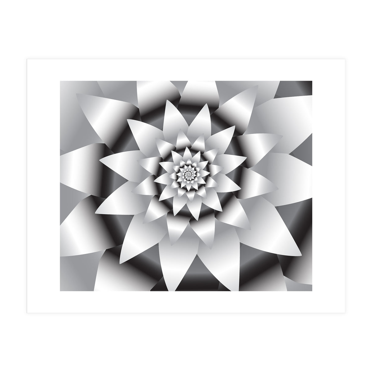 Abstract Modern Flower Design Art (Print Only)