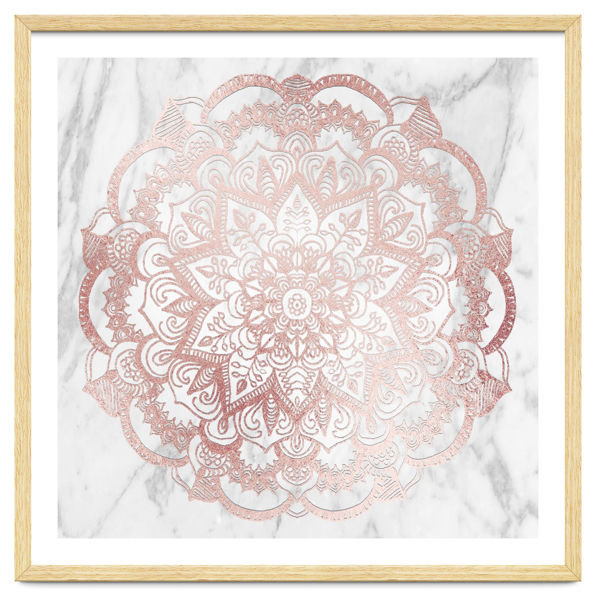 Rose Gold Mandala Star