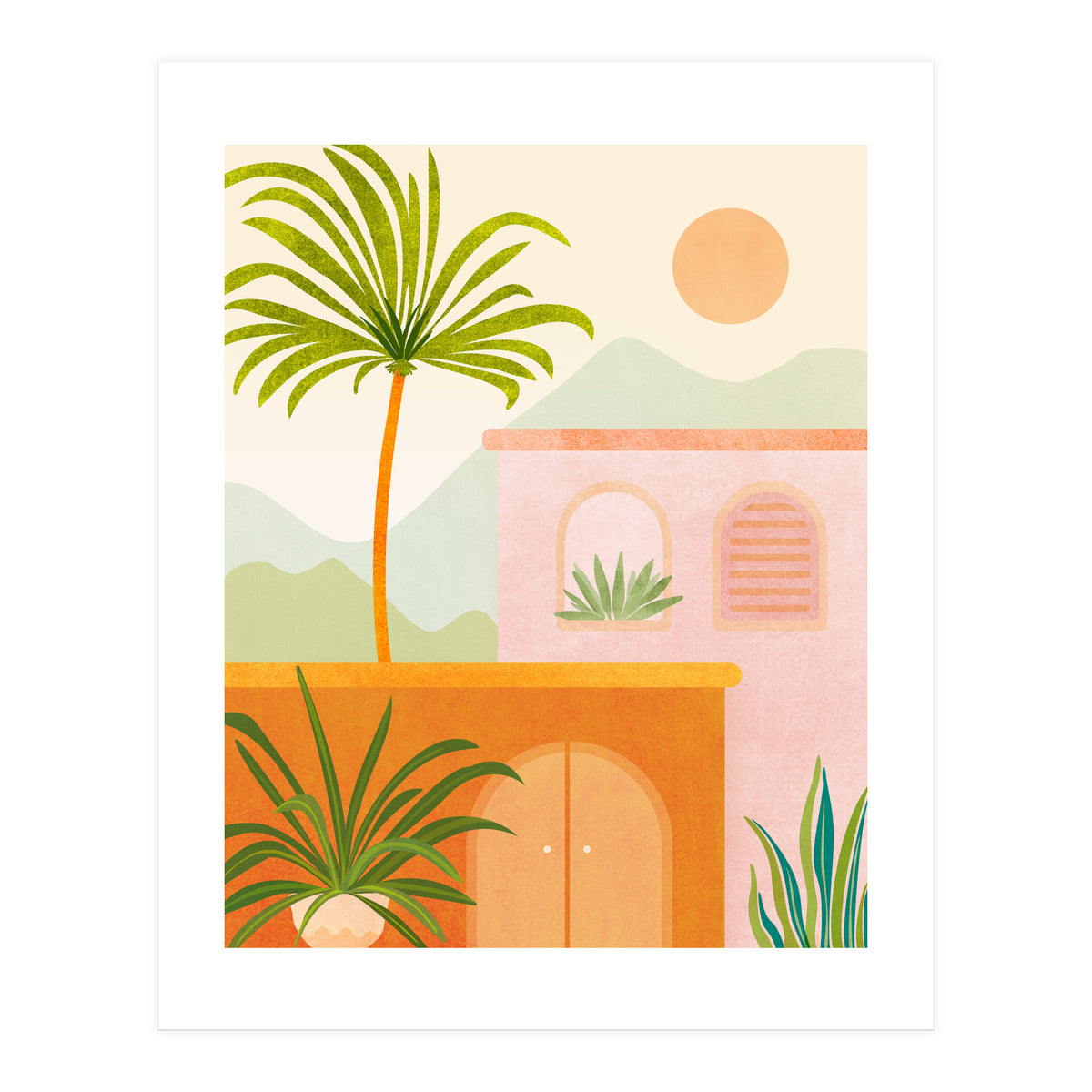 Tropical Mountain Village (Print Only)