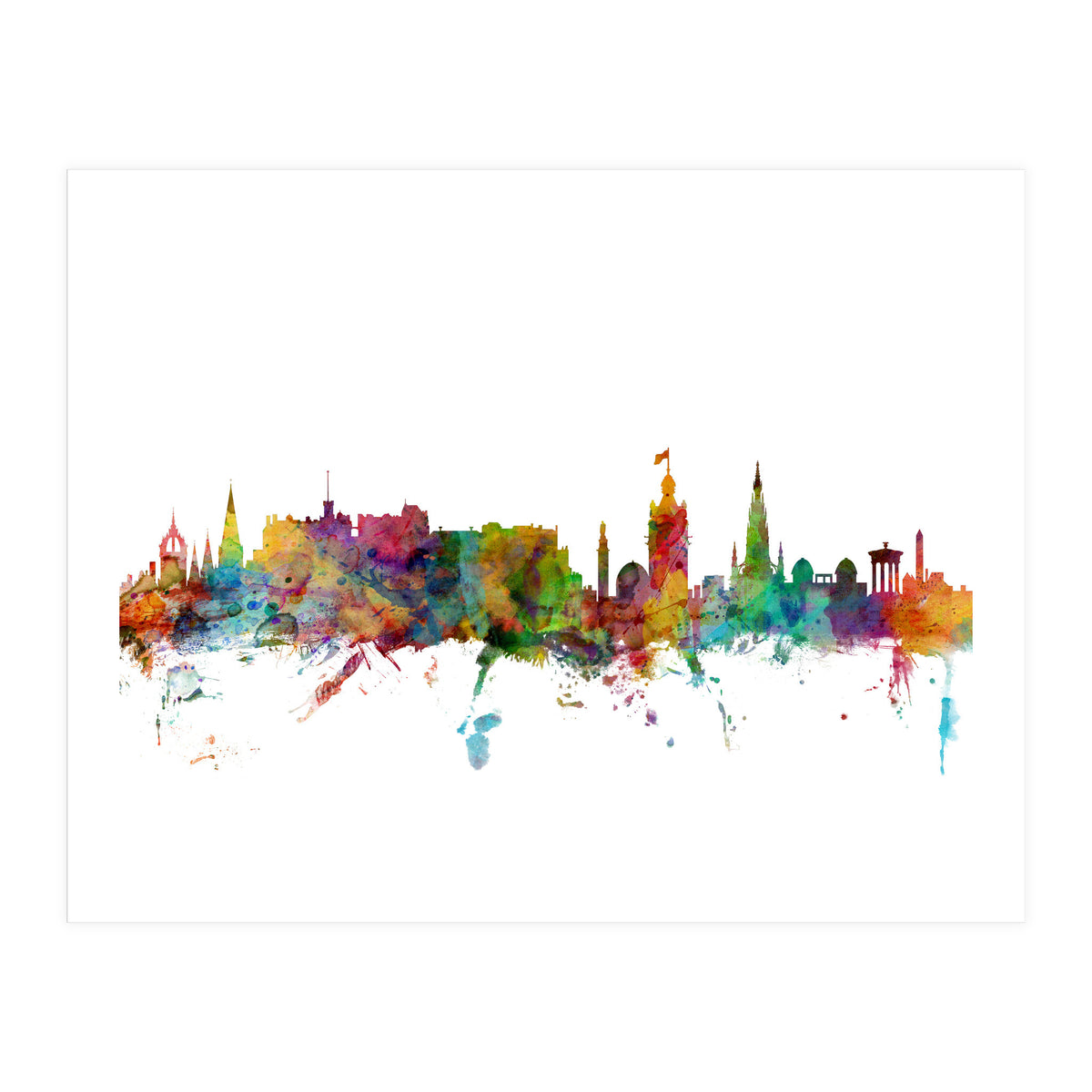 Edinburgh Scotland Skyline (Print Only)