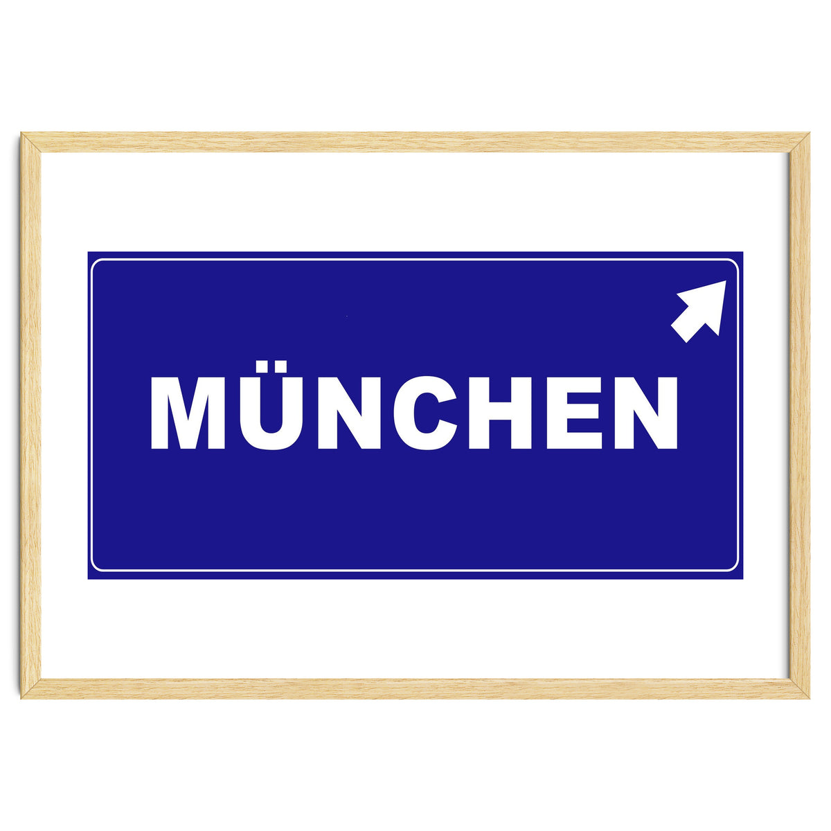 Let`s go to Munchen, Germany! Blue road sign