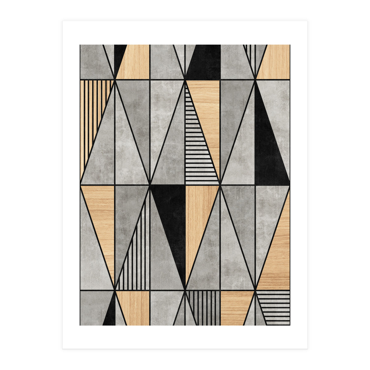 Concrete and Wood Triangles (Print Only)