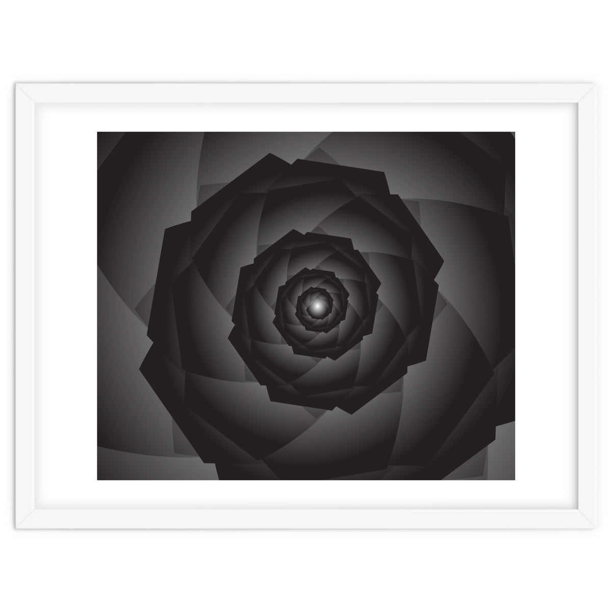 Mono Chrome Tech Spiral Pattern