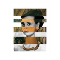 Frida Kahlo's Self Portrait with Monkey & Audrey Hepburn (Print Only)