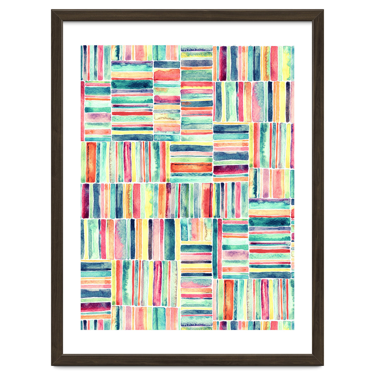 Retro Beach Chair Pastel Watercolor Stripes