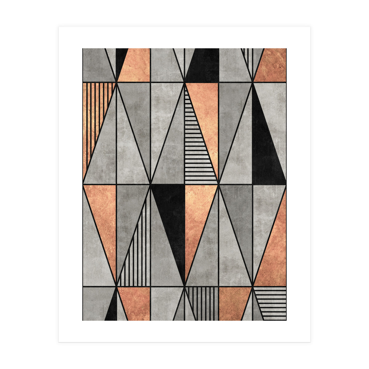 Concrete and Copper Triangles (Print Only)