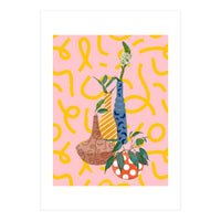 Modern Botanicals, Abstract Plant Pots, Quirky Nature Bohemian, Contemporary Decor (Print Only)