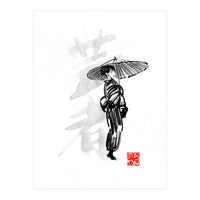 Geisha and umbrella (Print Only)