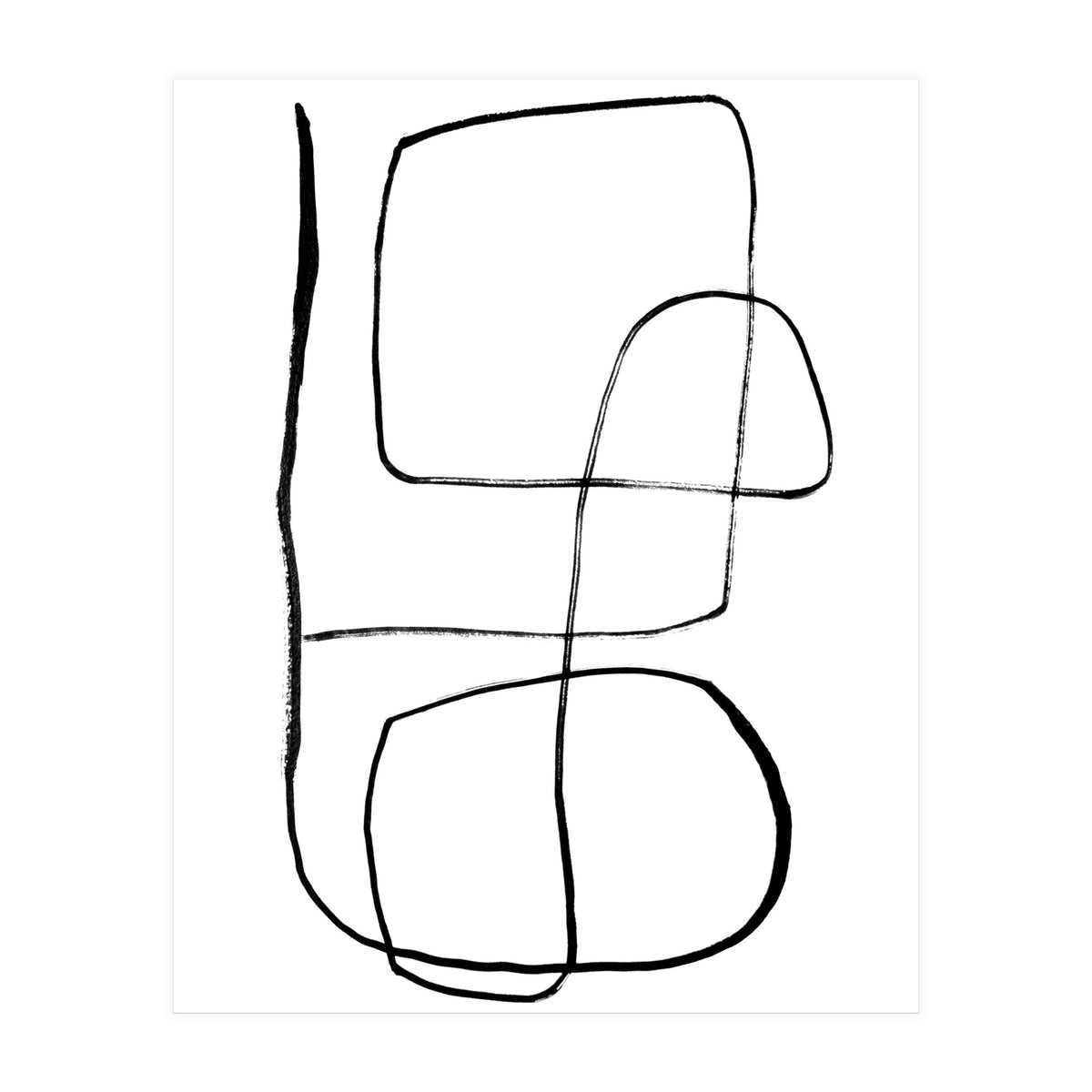 Mid-Century Line Art Print #3 (Print Only)